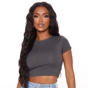 Cotton On Ebony Dark Gray Baby Tee